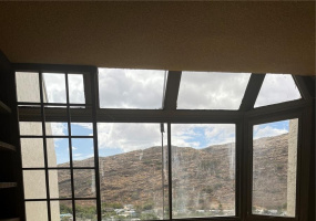 view of mountain from living room